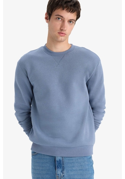 Defacto Regular Fit Bisiklet Yaka Basic Düz Kalın Sweatshirt T3777az25augr171 Gri