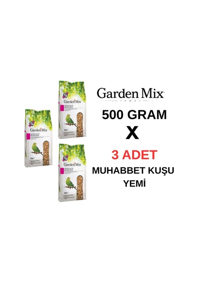Garden Mix Platin Muhabbet Kuşu Yemi 500 Gr X 3 Adet 1 KG