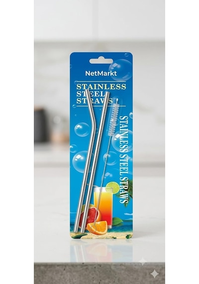 Paslanmaz Çelik Pipet Seti - 2 Adet Tekrar Kullanılabilir Metal Pipet 1 Düz, 1 Eğri Ve 1 Adet Temizleme Fırçası, Çevre Dostu, Bulaşık Makinesinde Yıkanabilir Ekolojik Pipet Seti Çok Renkli Paslanmaz Çelik Pipet Seti - 2 Adet Tekrar Kullanılabilir Metal Pipet 1 Düz, 1 Eğri Ve 1 Adet Temizleme Fırçası, Çevre Dostu, Bulaşık Makinesinde Yıkanabilir Ekolojik Pipet Seti Çok Renkli
