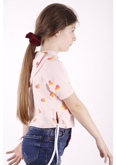 Toontoy Kids Toontoy Kız Çocuk Likee Baskılı Kapüşonlu Tişört Pudra Toontoy Kids Toontoy Kız Çocuk Likee Baskılı Kapüşonlu Tişört Pudra