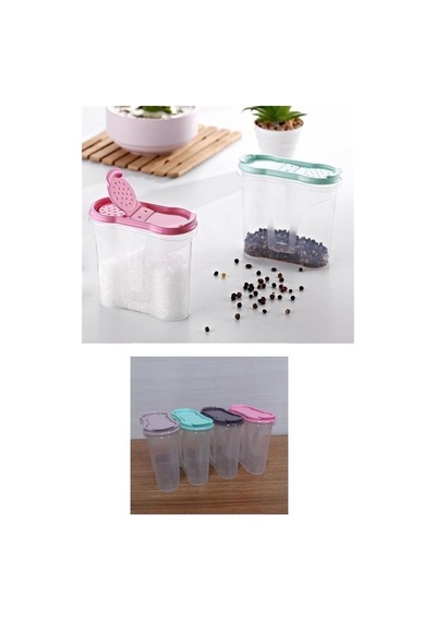 Buradabuldun Plastik Kapaklı Majör Baharatlık Baharat Saklama Kutusu Kabı Çok Renkli