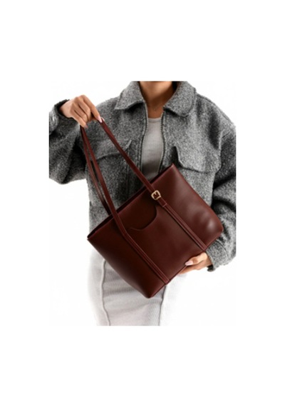 Markasız Ucuz Soylu Çanta Ayıcıklı Bordo Kadın Omuz Ve Kol Çantası 25x34 Cm Bordo