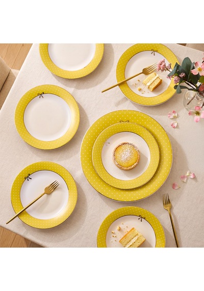 Aryıldız Nila 7 Parça 6 Kişilik Pasta Takımı Sarı Çok Renkli