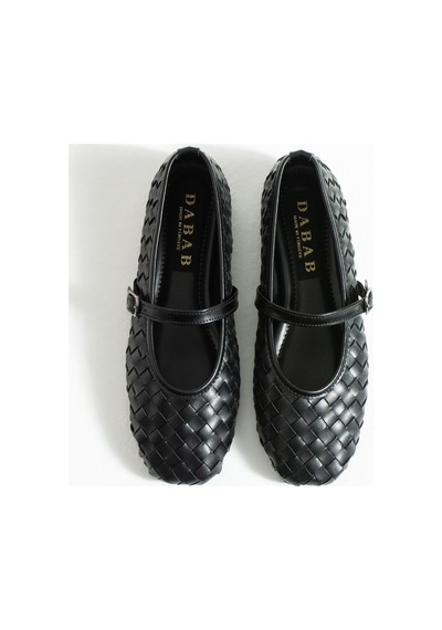 Dabab Shoes Elvıa Siyah Kadın Örgü Dokulu Bilekten Bantlı Tokalı Mary Jane Düz Ayakkabı Babet Dabab Shoes Elvıa Siyah Kadın Örgü Dokulu Bilekten Bantlı Tokalı Mary Jane Düz Ayakkabı Babet