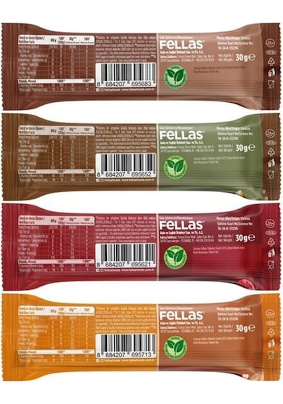 Kuruyemiş Bar Karma Kutu 30g - 12 Adet (4 Çeşit)