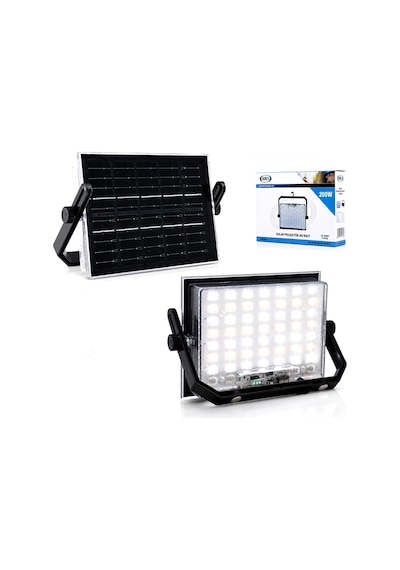 200w Güneş Enerjili Led Işık Solar Projektör - Fener Kamp - Dış Mekan 3 Farklı Led Işık 348961 Lmb Bx40