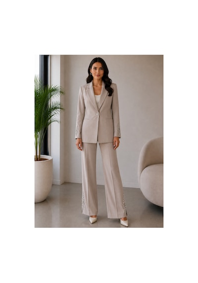 Gül&can Butik İkili Pantolon Ceket Takimi Bej