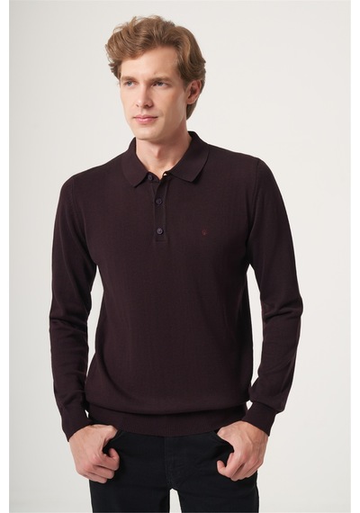 İmza Mor Polo Yaka Uzun Kol Örme Comfort Fit Pamuklu Kazak 1012265007 Açık Mor İmza Mor Polo Yaka Uzun Kol Örme Comfort Fit Pamuklu Kazak 1012265007 Açık Mor