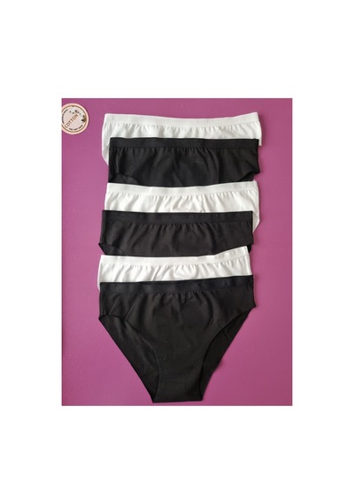 Demirsa Boutique Lazer Kesim Kadın Siyah Ve Beyaz Bikini Külot 6'lı Paket Siyah-beyaz Demirsa Boutique Lazer Kesim Kadın Siyah Ve Beyaz Bikini Külot 6'lı Paket Siyah-beyaz