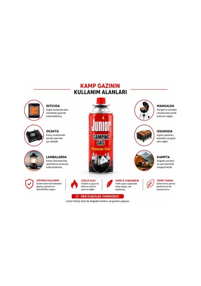 Özel Üretim İsınma Gereci Çadır Ekipmanı Taşınabilir Yakıt Kamp Gazı - Gaz Kartuşu - 393 Ml Belirtilmemiş