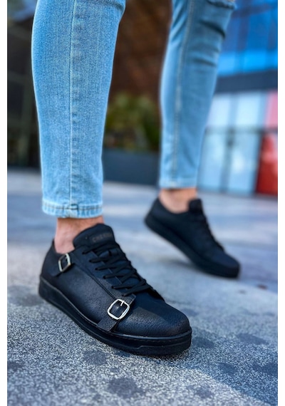 Ch191 Cst Side Buckle Erkek Ayakkabı Sıyah Çok Renkli