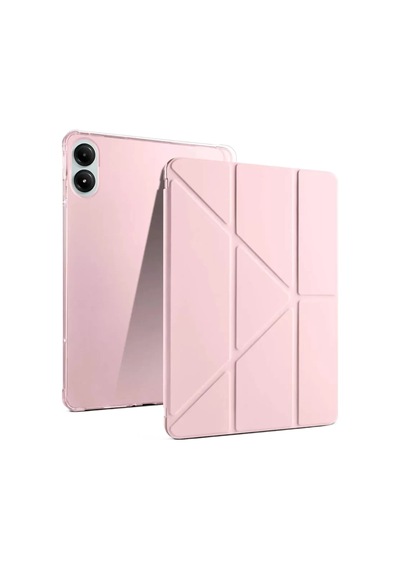 Newface Xiaomi Redmi Pad Pro 12.1 Kılıf Kalemlikli Mars Tablet Kılıfı - Rose Gold Arka Kapak