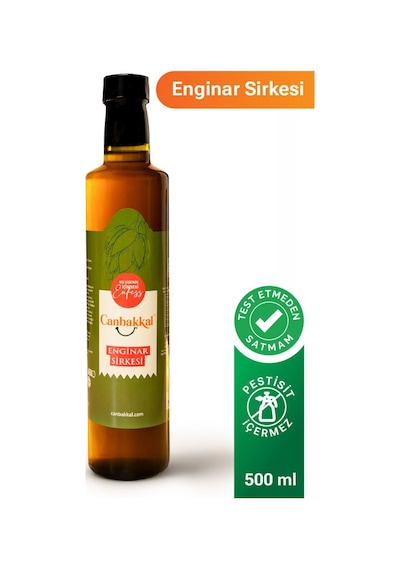 Canbakkal Enginar Sirkesi Fermente Sebze Sirkesi Pestisit Analizli 500 ML