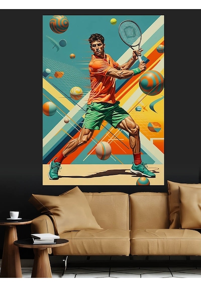 Ahşap Tablo Tenis Oynayan Erkek Sporcu