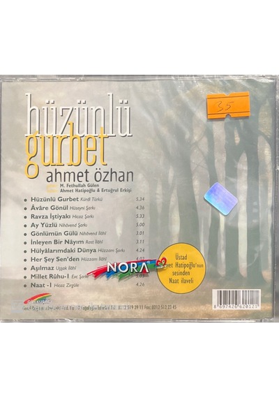 Plak Değildir Cd Dir Cd Ahmet Özhan Hüzünlü Gurbet Açılmamış Je