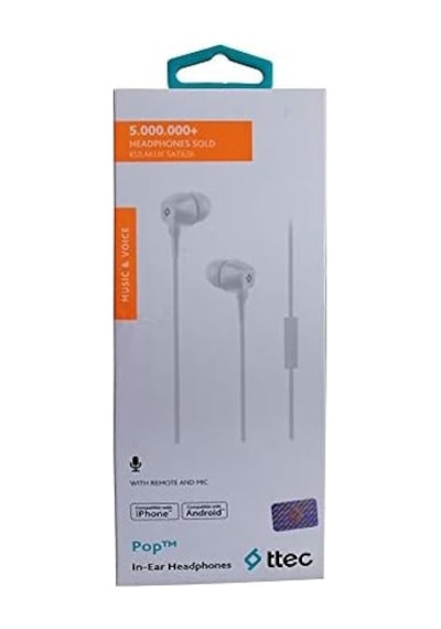 Pop Mikrofonlu Kulakiçi Kulaklık 3.5mm - Beyaz 2kmm13b