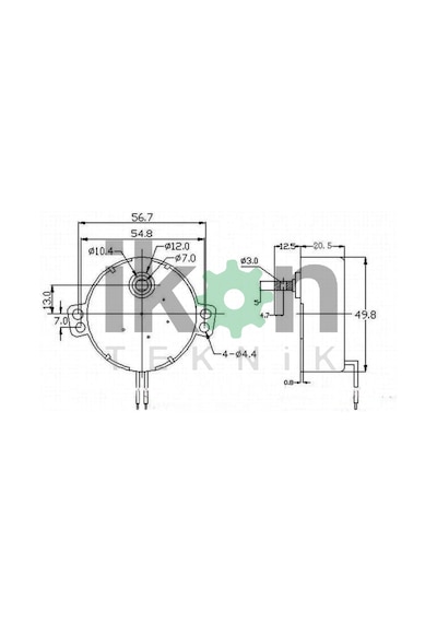 İKON TEKNİK AC SENKRON MOTOR TYC 50 4 Watt 5 RPM 220 Volt CW/CCW ÇİFT YÖNLÜ ELEKTRİKLİ ŞÖMİNE MOTORU
