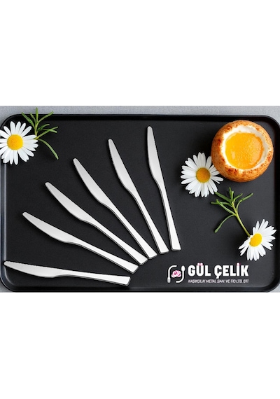Yemek Bıçağı 12 Parça 12 Kişilik 18/0 Kalite 3 Mm Kalınlık Paslanmaz Çelik