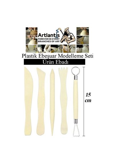 Plastik Ebeşuar Seti 5 Li 1 Paket Plastik Modelleme Modelaj Seti Kil Seramik Oyma Modelleme Kalemi Seti