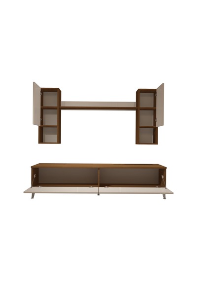 Decoraktiv Eko 5da Slm Std Silver Tv Ünitesi Tv Sehpası Ceviz - Beyaz
