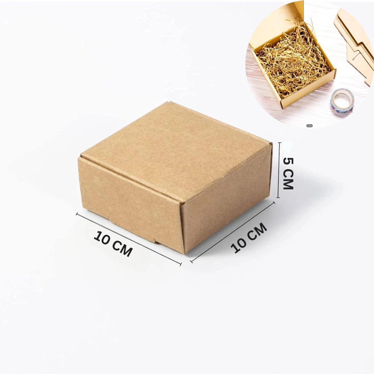 Kilitli E-ticaret Hediye Kutusu, Kraft Karton Kargo Paketleme Kutusu, 25 Adet, 10x10x5 Cm 25 Adet