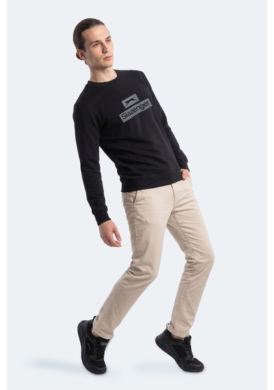 Slazenger Garvan Erkek Siyah Sweatshırt