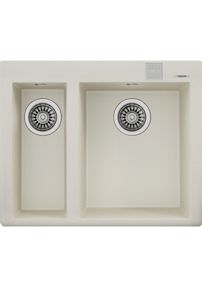 Teka Forsquare 590 Tg Çift Hazneli Tegranite+ Eviye - Parlak Krem - 115260022