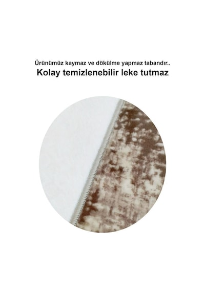 Regnum Halı Lüks Gri Sarmaşık Desen Kaymaz Jel Taban Kesme Yolluk