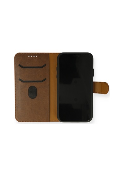 Newface - 715 - İphone 13 Mini Kılıf Trend S Plus Kapaklı Kılıf - Edntrend - - Taba