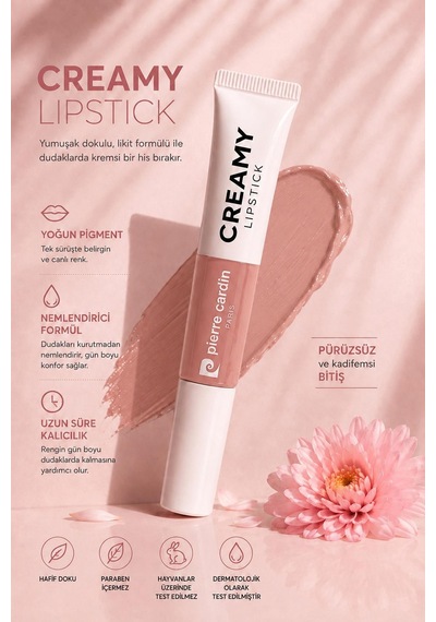 Pierre Cardin Creamy Lipstick Cherie 001 Pembe