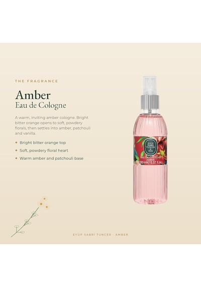 Eyüp Sabri Tuncer Amber Kolonyasi Silindir Pet Şişe Sprey 150 Ml