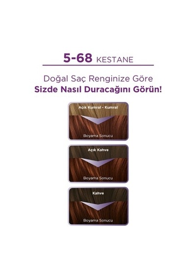 Saç Boyası 5-68 Kestane Renk, Besleyici Yağlar İçeren Formül