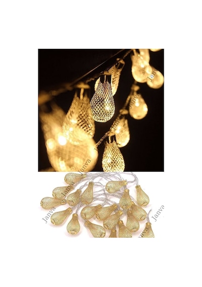 Gold Sarı Günışığı Led Fişli Dekoratif Çok Modludur Metal Beyaz