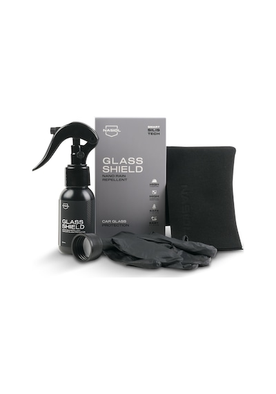 Nasiol-SET 2-Glasshield Nano Yağmur Kaydırıcı ve New Car Smell Araç Kokusu 2'li Set