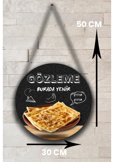 Gözleme Salonu Için Duvar, Kapı, Çift Taraflı Askılı Pano Karşılama Tabelası, Gözleme Dükkanı Süsü