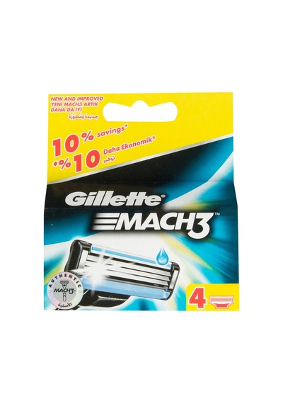 Gillette Mach3 Yedek Bıçak 4lü - Uzun Süre Keskin, Konforlu Tıraş 3'li Ekonomik Paket - 3 Adet Tarı