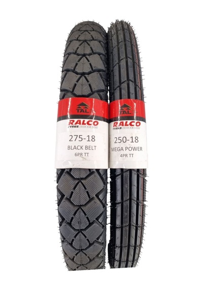 Kuba Cg  Falcon  Masti  Mondial  275-18 Tt Ve 250-18 Tt Tubetype Lastik Set