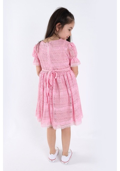 Aden Kids Kız Çocuk Çantalı Elbise Pembe