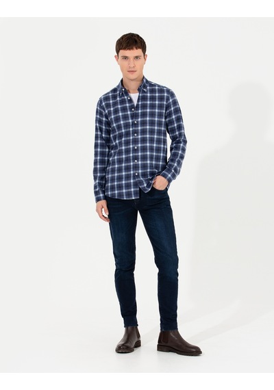 Pierre Cardin Erkek Lacivert Gömlek Desenli 50259491-vr033 Lacivert