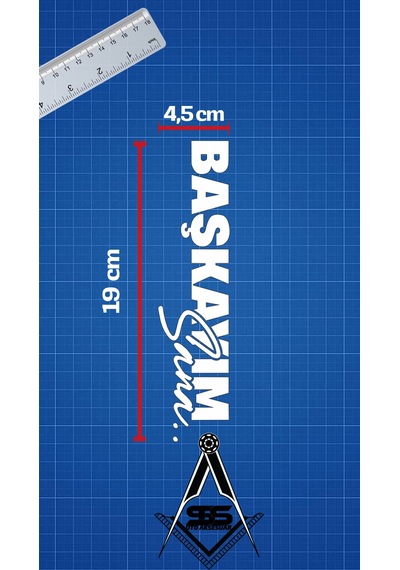 Başkayım Sana Yazı Jdm Araba Motosiklet Cam Etiket Sticker 19x4,5cm Beyaz Renk Beyaz