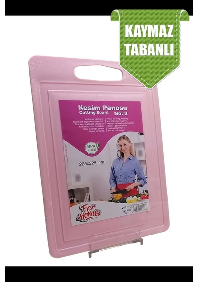 Kesme Tahtası Plastik Büyük Kesme Sunum Tahtası Kesim Panosu 225x325 Mm Royaleks-fr-108 Çok Renkli