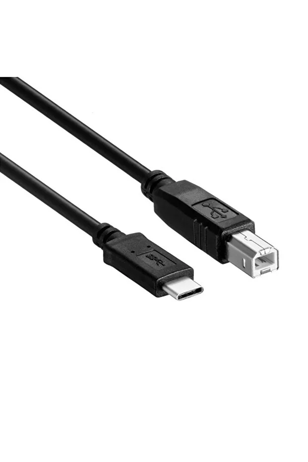 3 Metre 3mt Type C To Usb Printer Yazıcı Tarayıcı Mıdı Cihazları İçin Bağlantı Kablosu Üniversal Cabble Siyah