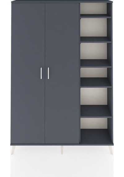 Arges Dolap 7 Raflı 2 Kapaklı Tek Askılı 132x30x195 Antrasit-antrasit/antrasit Antrasıt/antrasıt Arges Dolap 7 Raflı 2 Kapaklı Tek Askılı 132x30x195 Antrasit-antrasit/antrasit Antrasıt/antrasıt