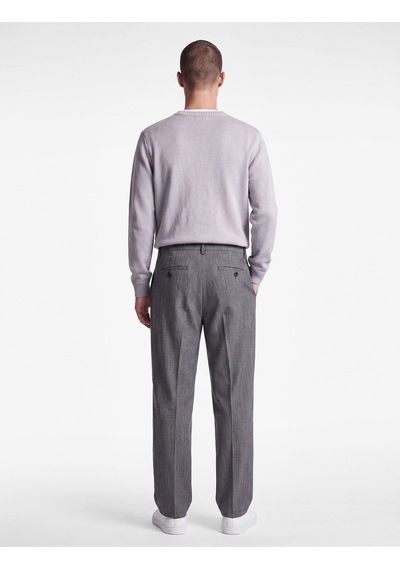 Koton Viskon Karışımlı Cepli Pileli Slim Fit Kumaş Pantolon Lacivert 7wam40028hw