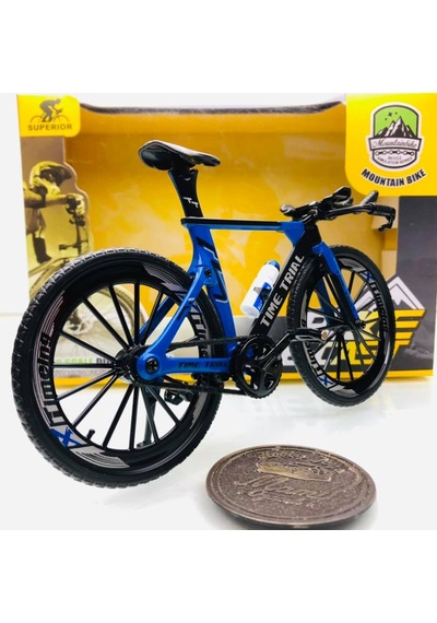 Mountain Bike Mavi 1 10 Ölçek Metal Model Oyuncak Bisiklet Y1