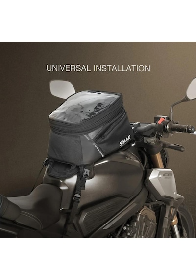 Shad Sl20 Motosiklet Depo Üstü Çanta Mıknatıslı Bağlantı 12-15 Litre X0sl201f Siyah