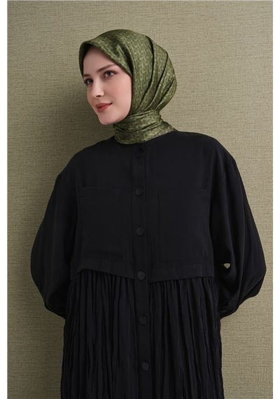 Armine Saf İpek Twill Eşarp 9622d 04 Turkuaz Mavi