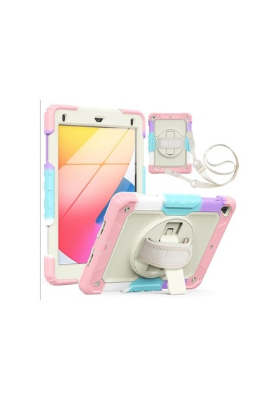 Apple Uyumlu iPad 5. Nesil 9.7 Kılıf Renkli Strap Zırh Case 2017 A1822