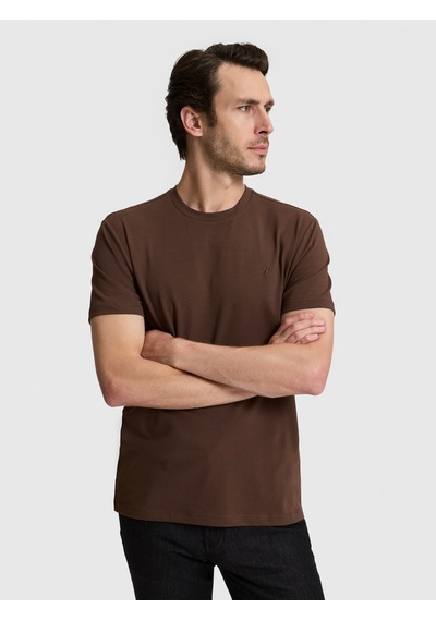 Cacharel Erkek Kahverengi Tişört Basic 50328373-vr029