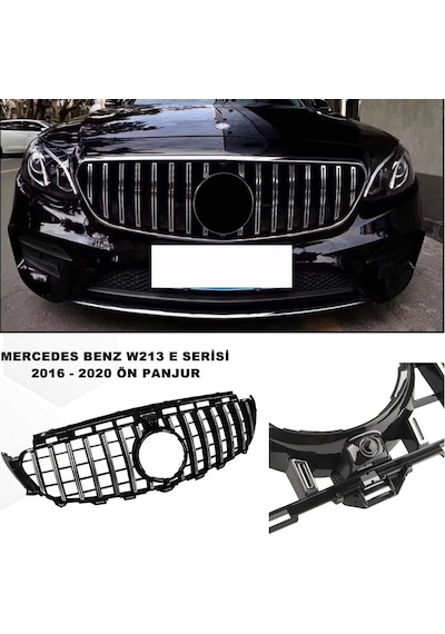 W213 E Serisi Spor Ön Panjur Izgaralı Piano Black & Krom 2016-2020